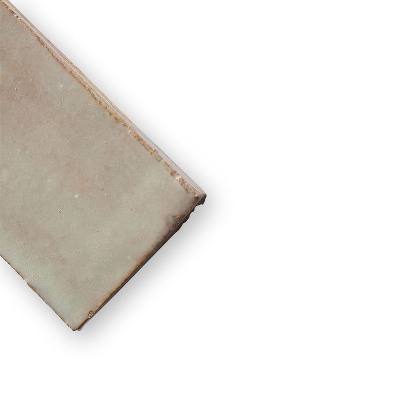 Gris Beige Glossy Subway Zellige Tiles 2x6 Zellige Glossy 2x6 Tiles — 1