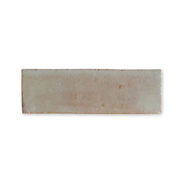 Gris Beige Glossy Subway Zellige Tiles 2x6