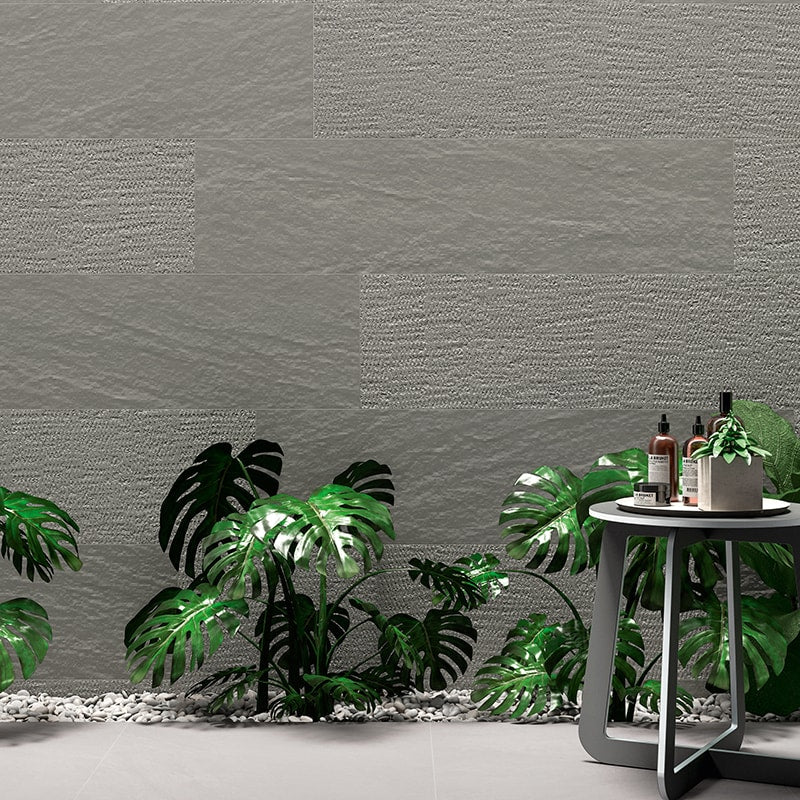 Gris Claro Natural Subway Slate Look Porcelain Tiles 4x12 Porcelain Natural 4x12 Tiles — 2