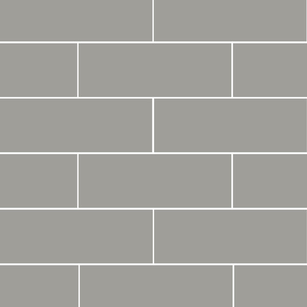 Gris Fonce Glossy Subway Ceramic Tiles 4x12