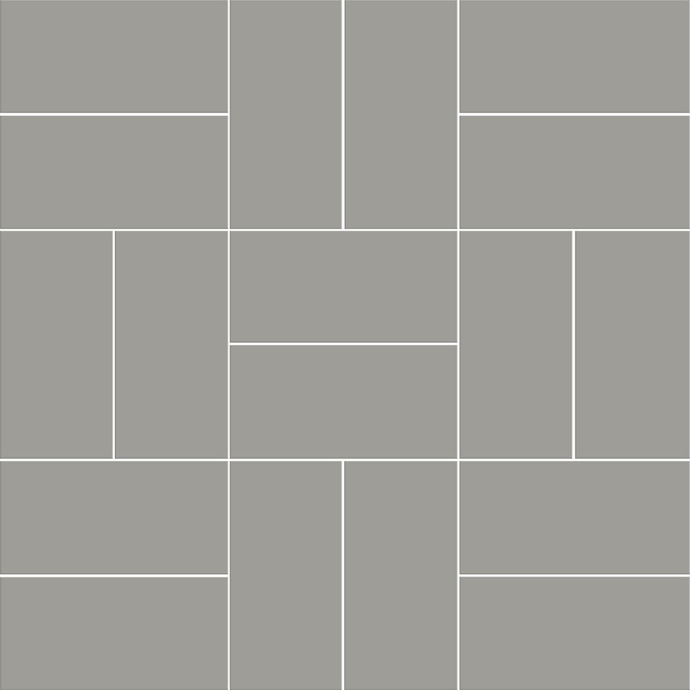 Gris Fonce Matte Crosshatch Ceramic Mosaics 12x12 Ceramic Matte 12x12 Mosaics