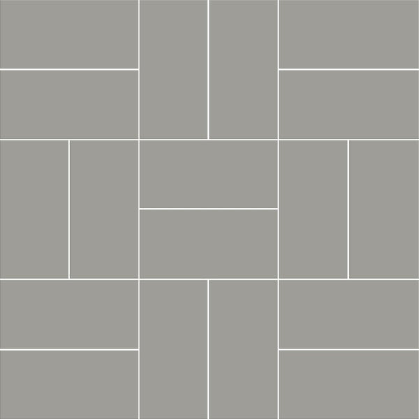 Gris Fonce Matte Crosshatch Ceramic Mosaics 12x12