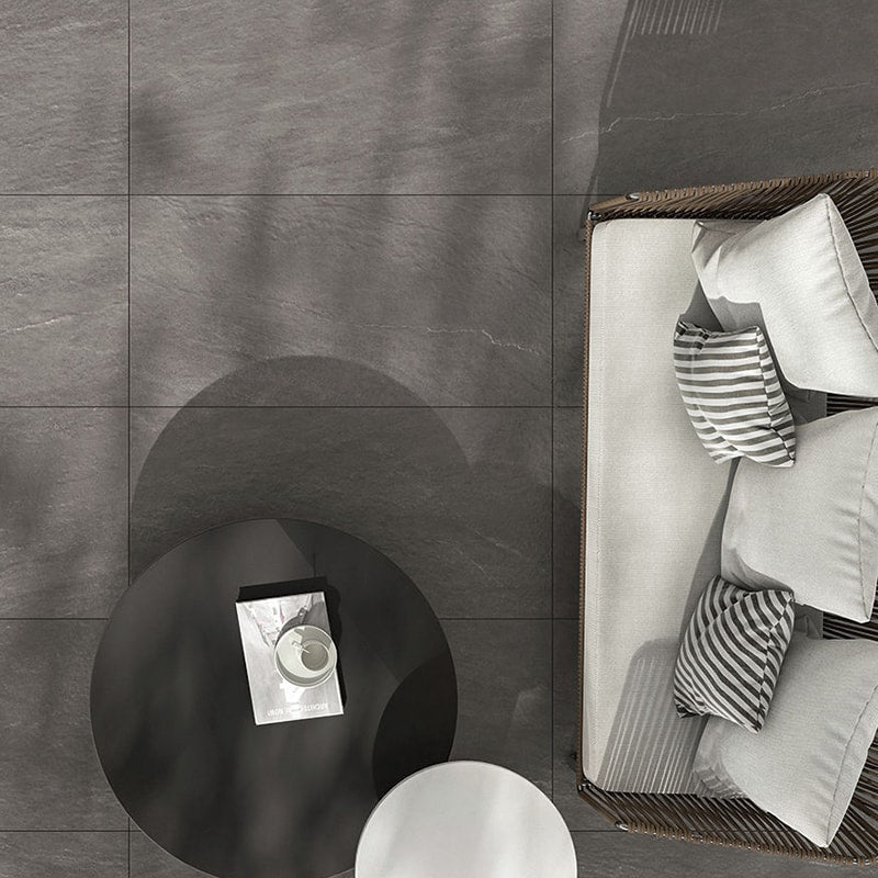 Gris Oscuro Natural Slate Look Porcelain Tiles 12x24 Porcelain Natural 12x24 Tiles — 2