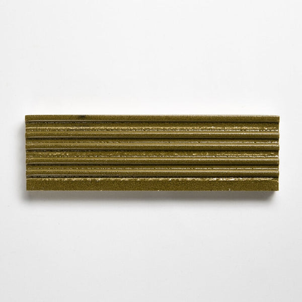 Grove Leather Fluted Glazed Terracotta Tiles 2 1/4x7 9/16