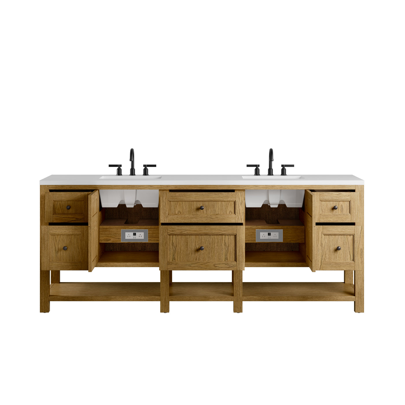James Martin Breckenridge 84" Double Bathroom Vanity, Light Natural Oak, view 19