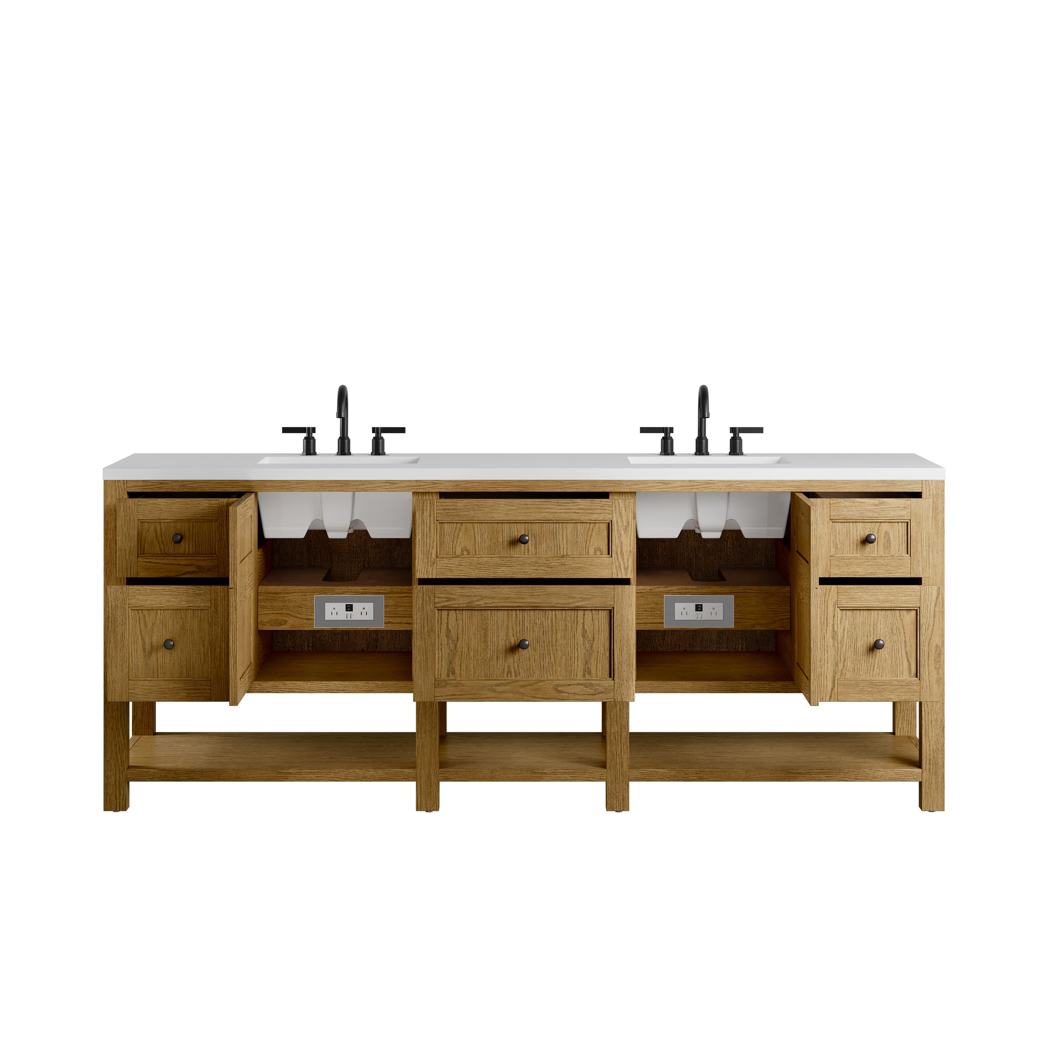 James Martin Breckenridge 84" Double Bathroom Vanity, Light Natural Oak, view 19