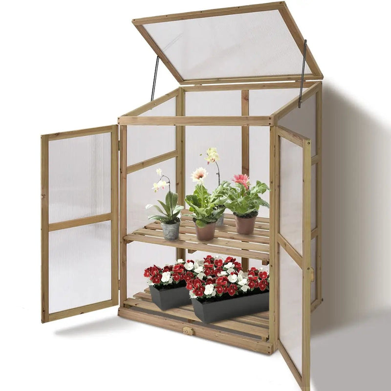 30 x 22 x 43 Inch Garden Portable Wooden Greenhouse by DirectDeals