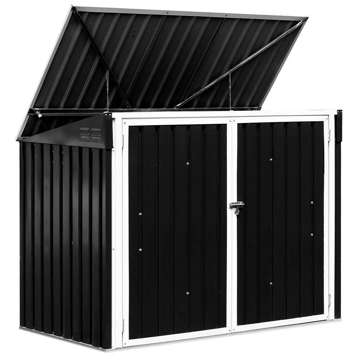 Horizontal Storage Shed 68 Cubic Feet for Garbage Cans by DirectDeals