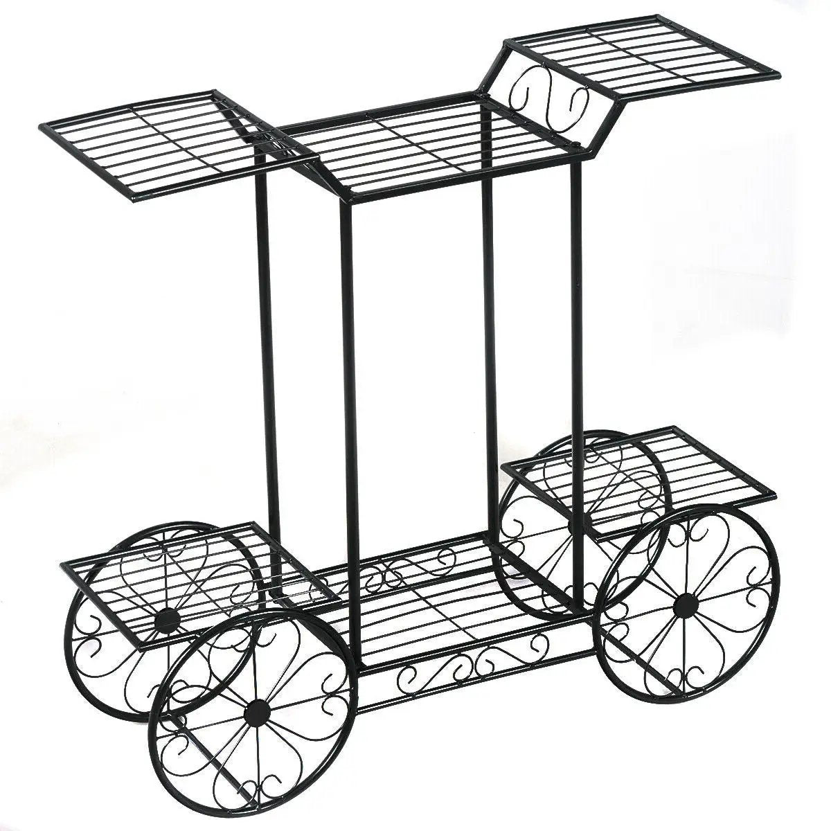 6-Tier Garden Cart Flower Rack Display Decor Pot Plant Holder by DirectDeals