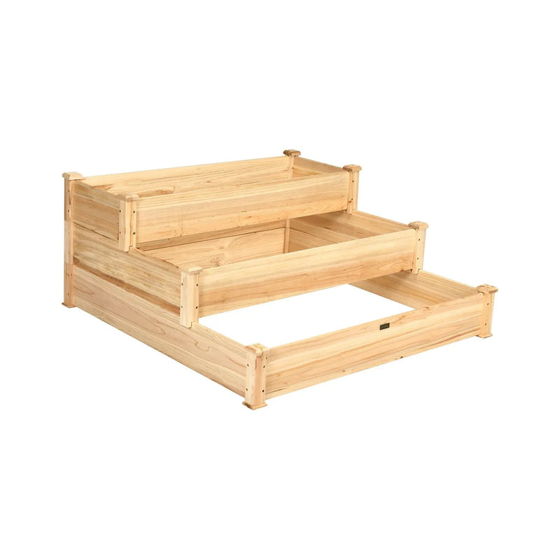 3 Tier Elevated Wooden Vegetable Garden Bed by DirectDeals