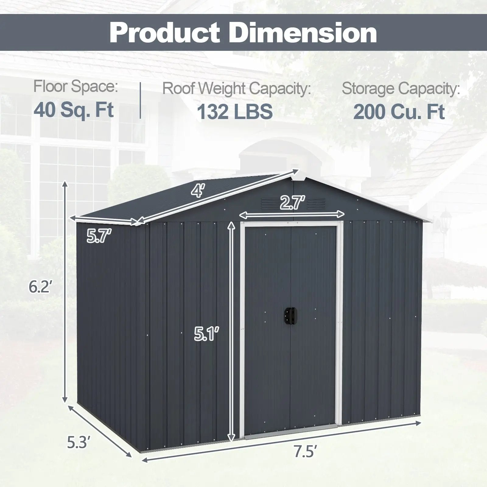 Outside Storage Shed with Lock Air Window by DirectDeals