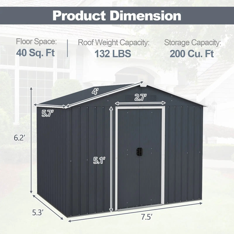 Outside Storage Shed with Lock Air Window by DirectDeals