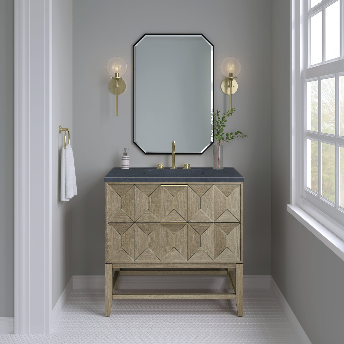 James Martin Emmeline 36" Single Bathroom Vanity, Pebble Oak, view 30