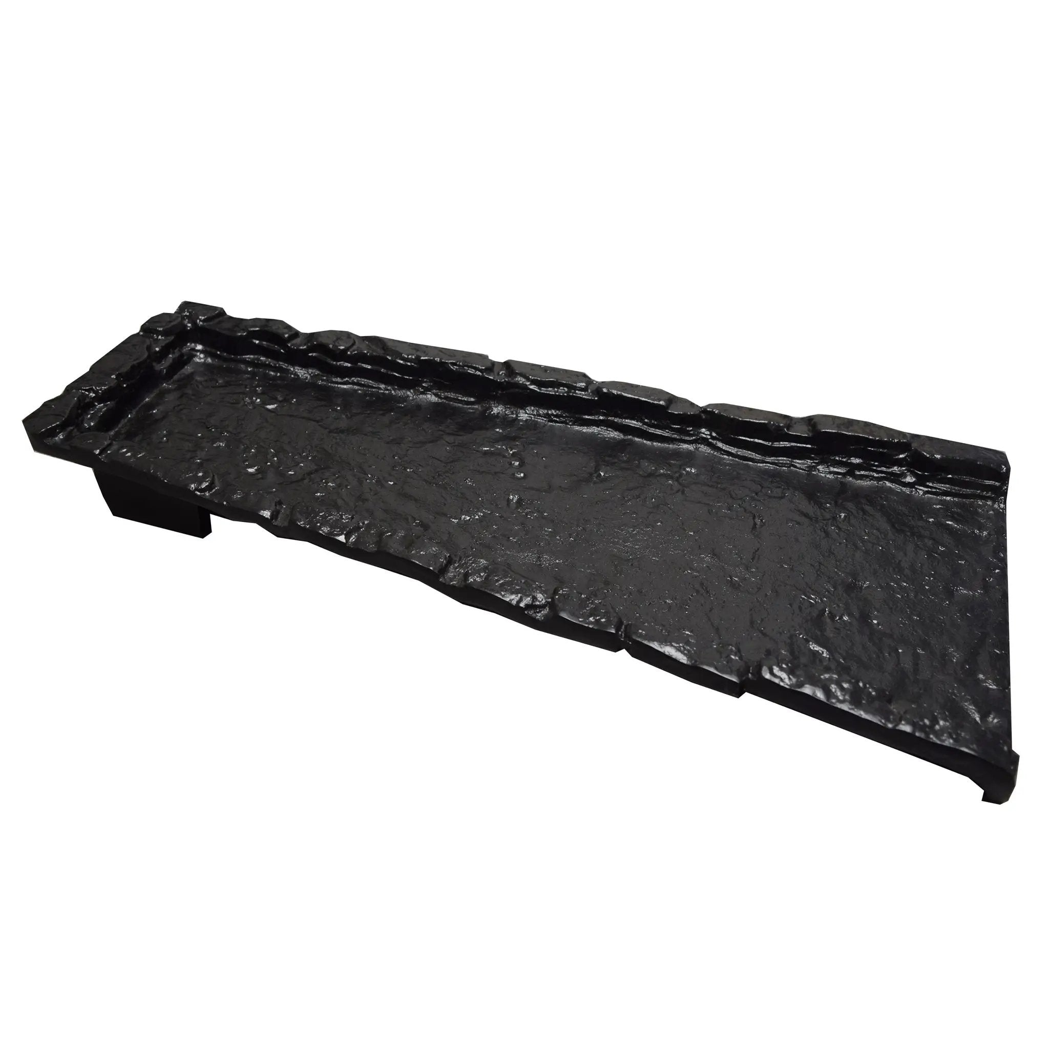 Black Stone Rock 24-in Cast Aluminum Downspout Gutter Splash Block by Sharicks