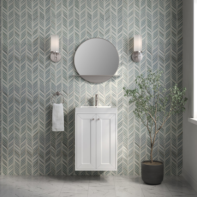James Martin Chianti 20" Floating Single Bathroom Vanity, Glossy White, view 4