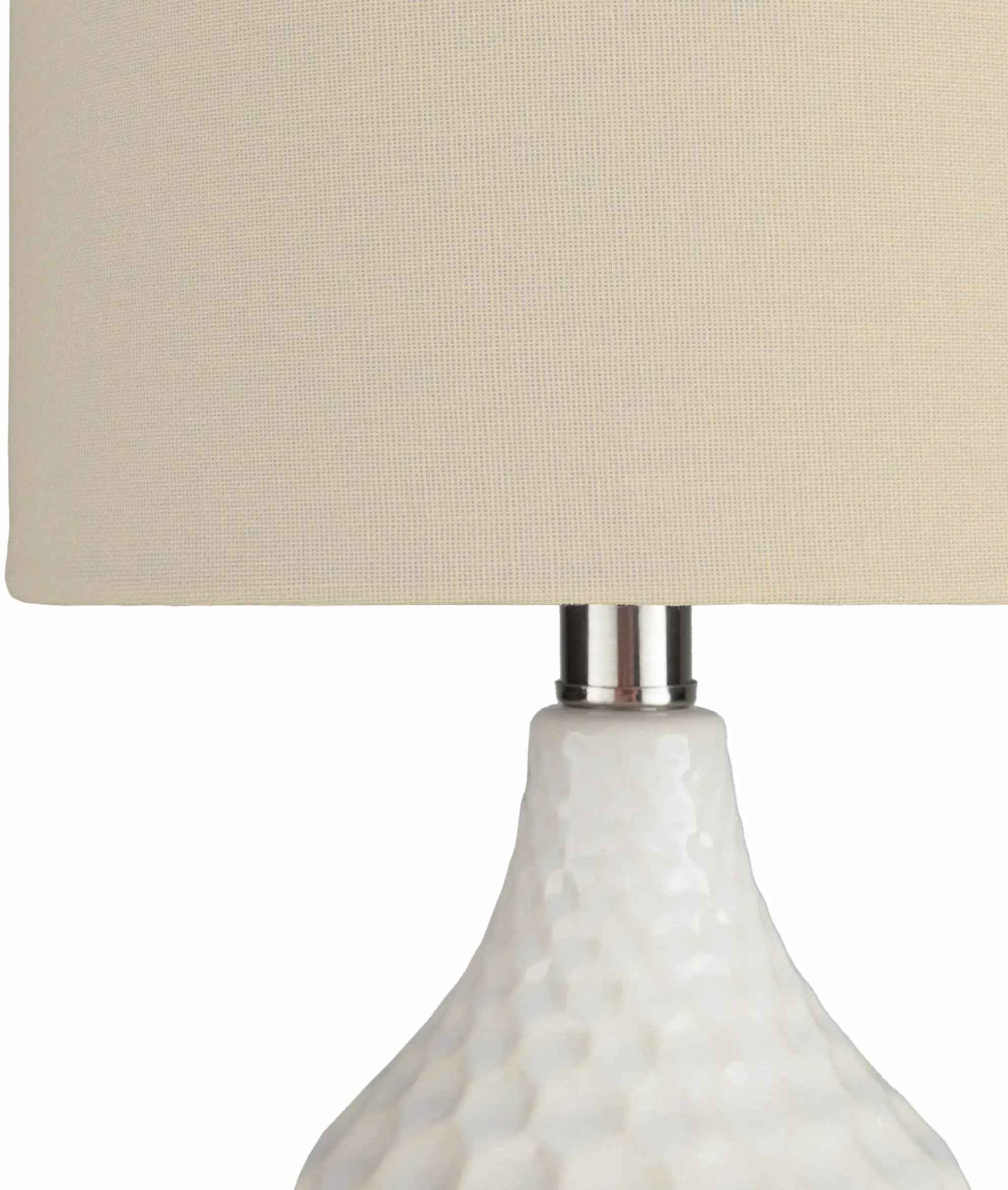 Gulmarrad Textured Ivory Ceramic Table Lamp by Boutique Rugs
