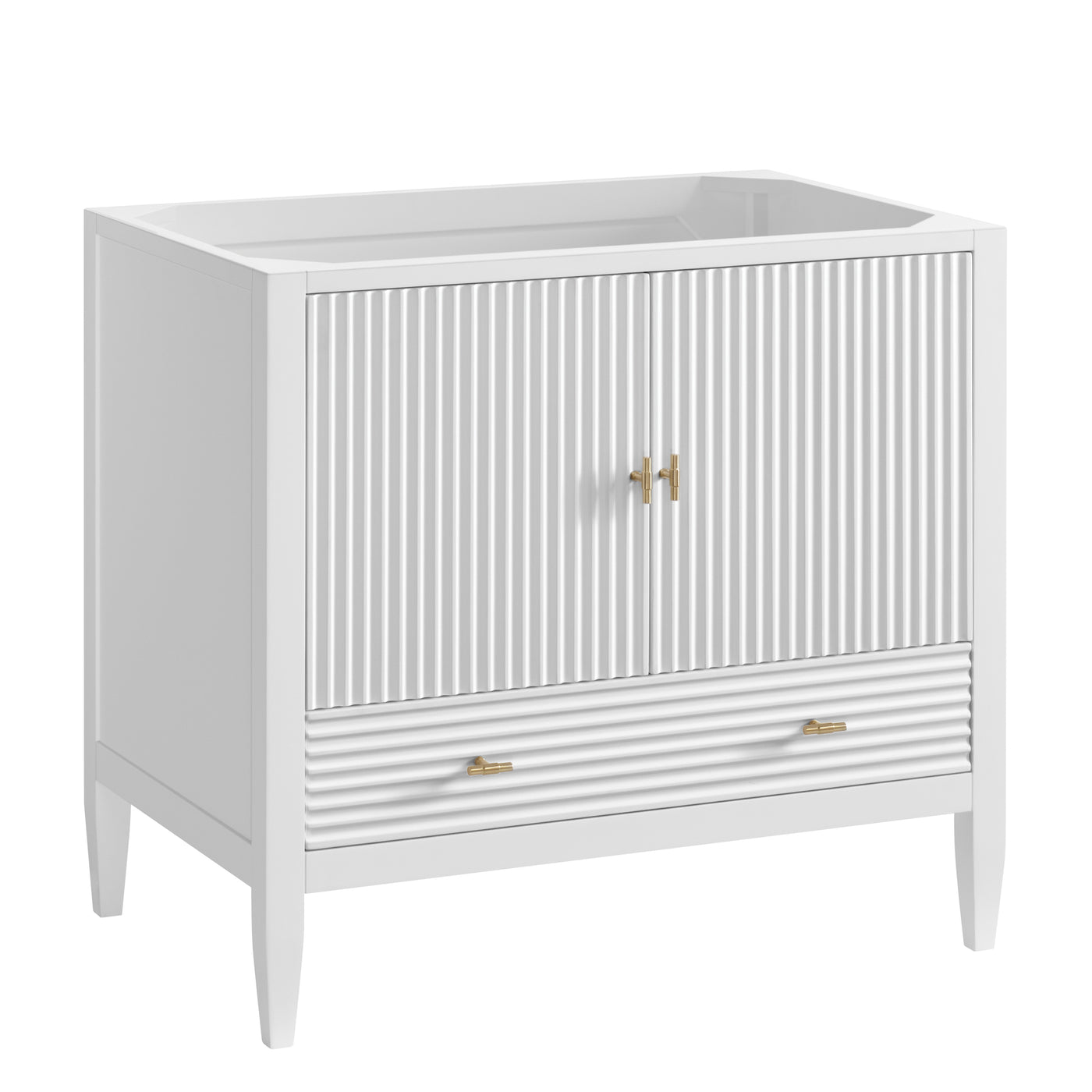 James Martin Myrrin 36" Single Bathroom Vanity, Bright White, view 14