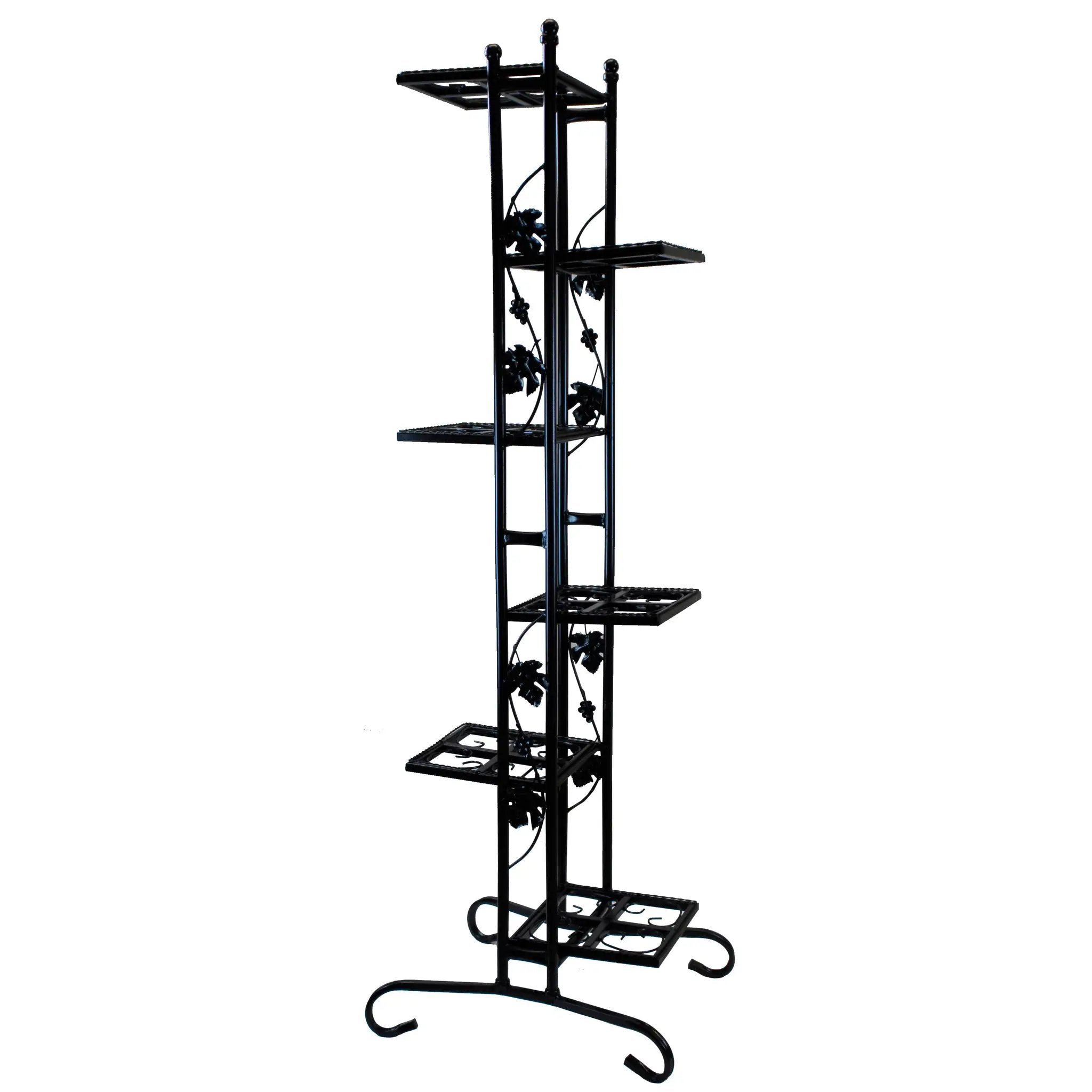 6-Tier Steel Black Plant Stand by Sharicks
