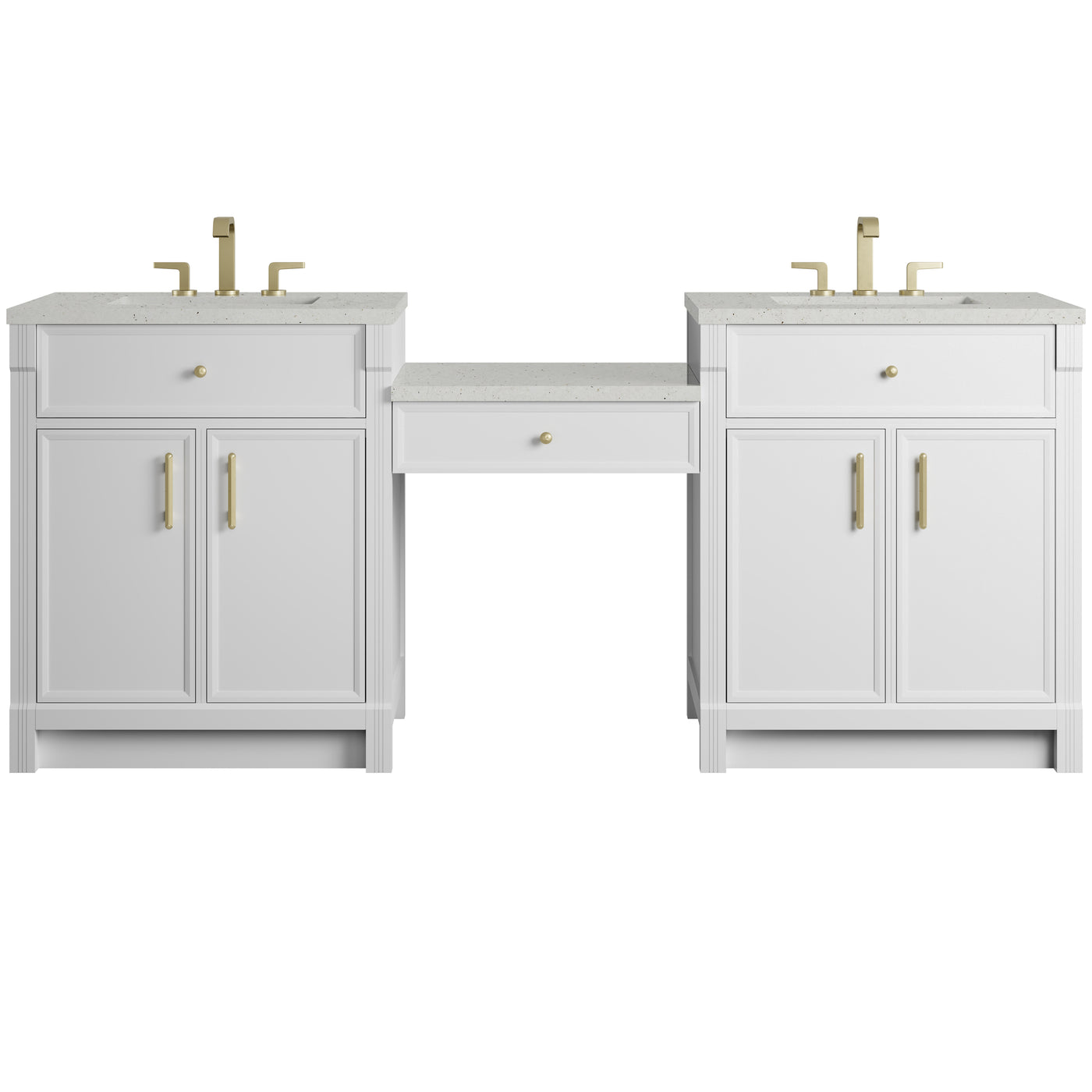 James Martin Bellshire 84" Double Bathroom Vanity, Bright White, view 11
