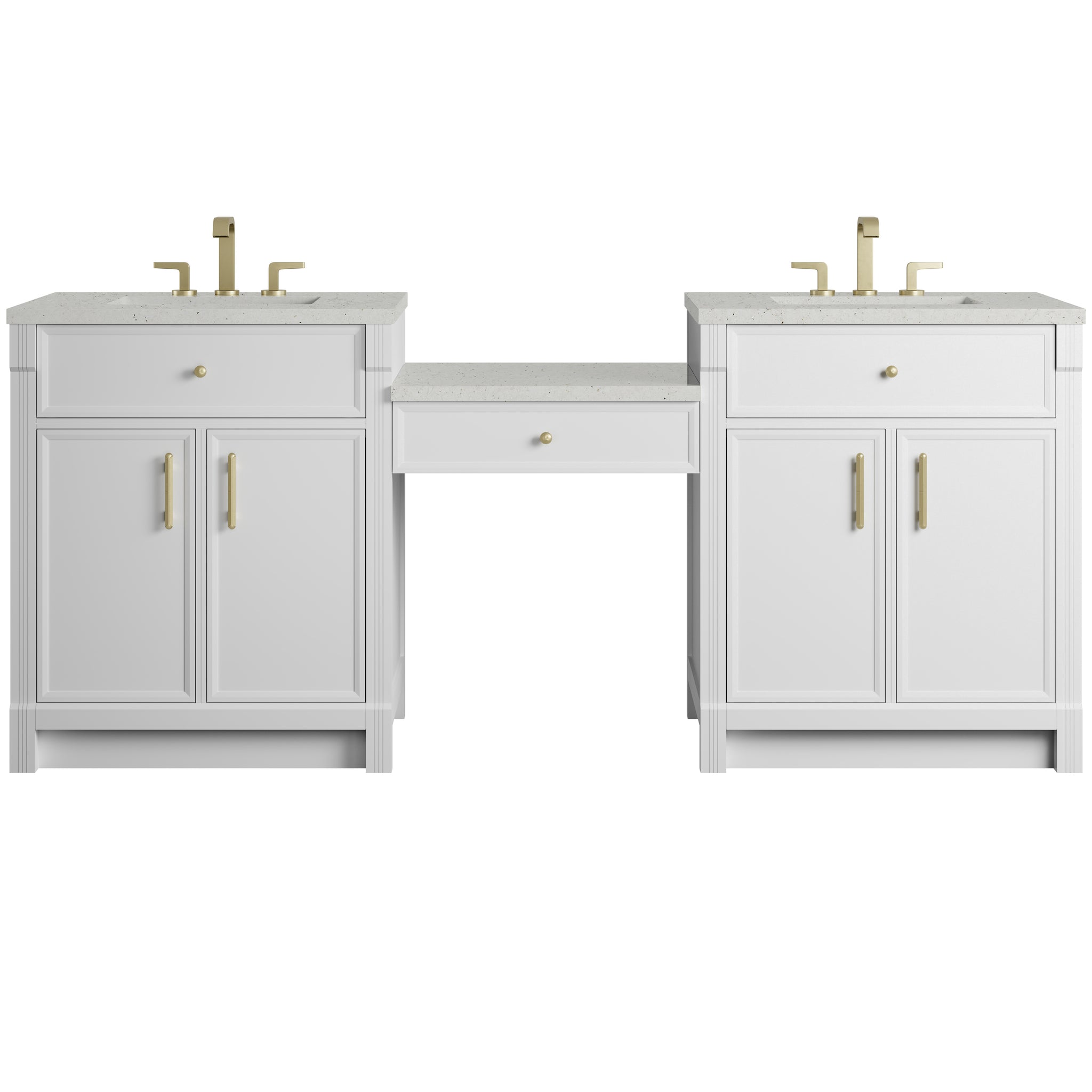 James Martin Bellshire 84" Double Bathroom Vanity, Bright White, view 11