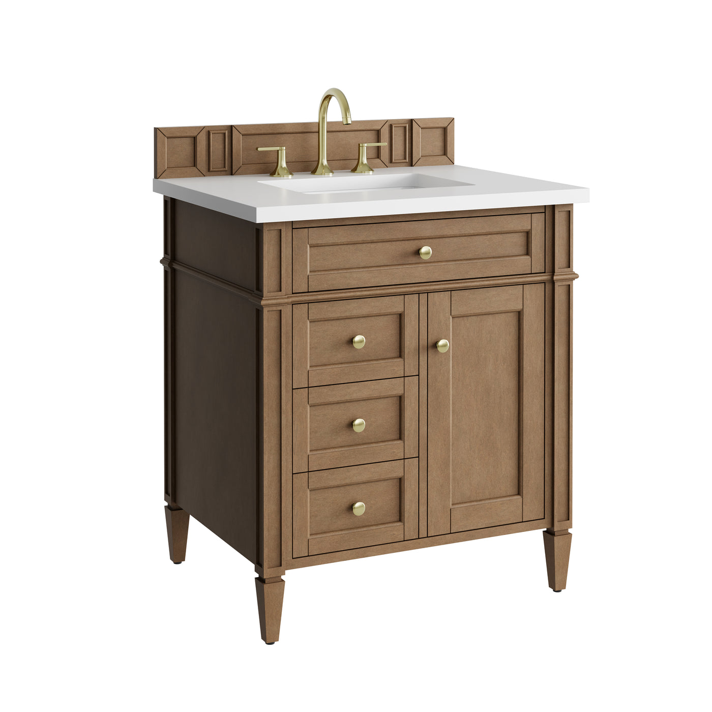 James Martin Brittany 30" Single Bathroom Vanity, Pecan, view 36