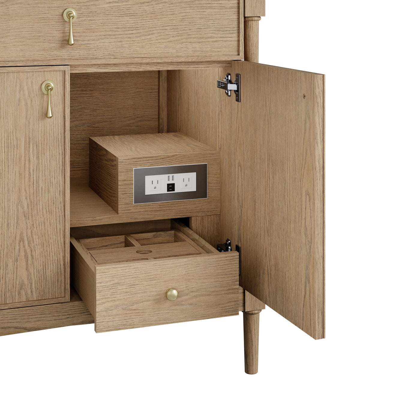James Martin Kinnsden 36" Single Bathroom Vanity, Weathered Oak, view 20