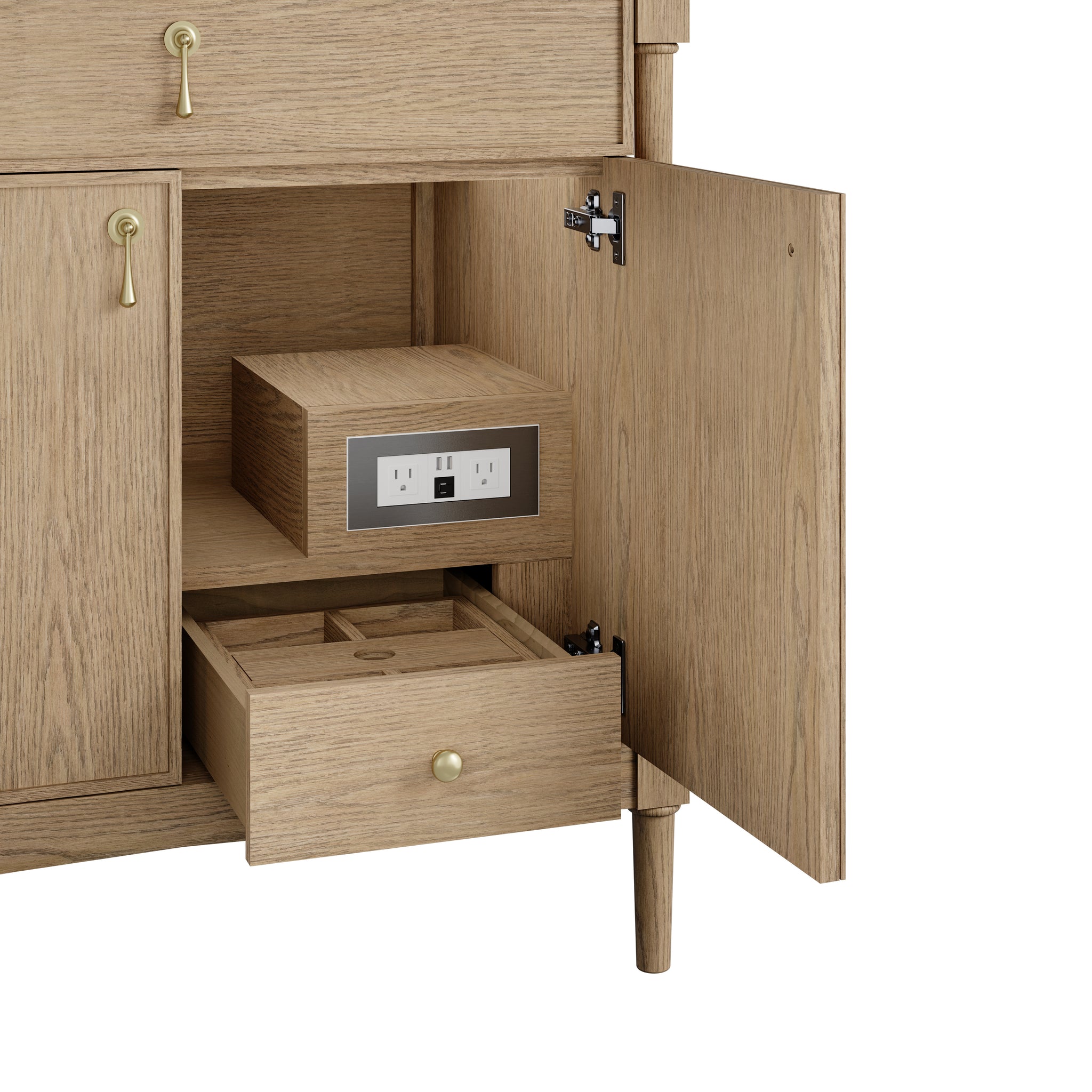 James Martin Kinnsden 36" Single Bathroom Vanity, Weathered Oak, view 20
