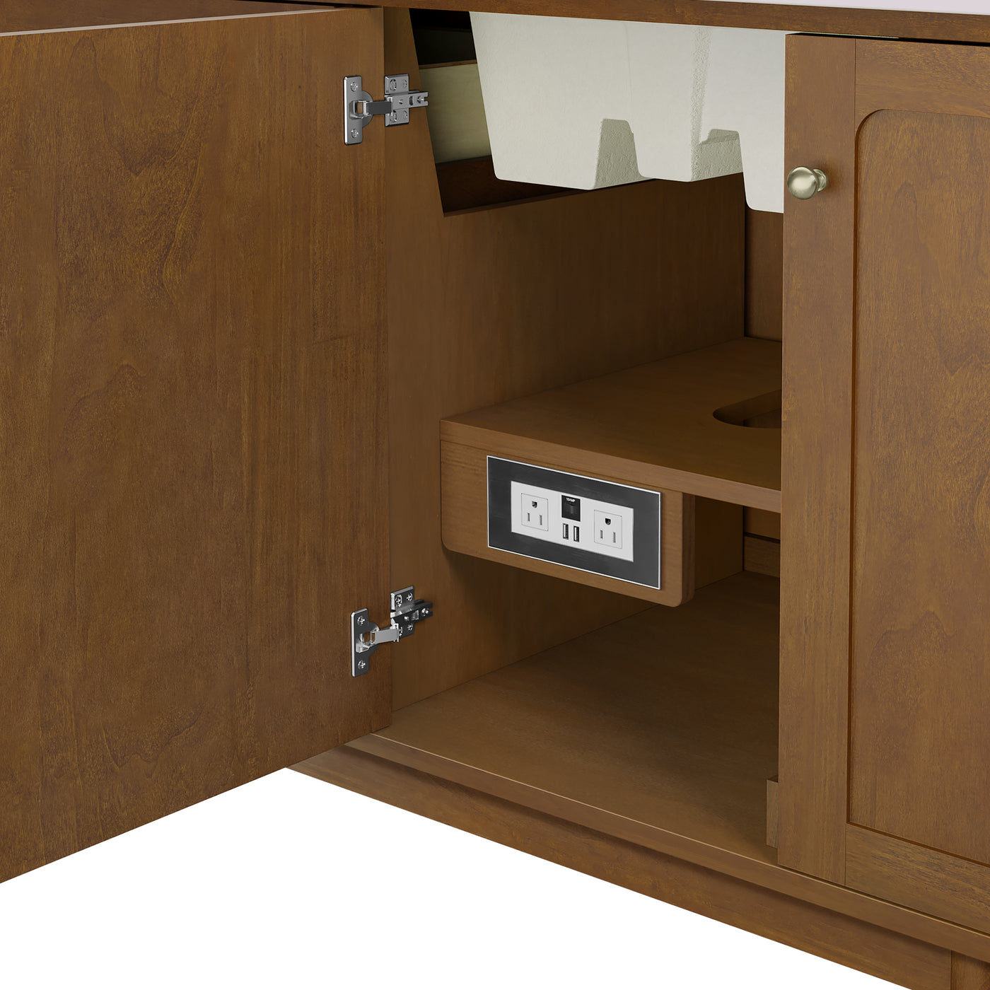 James Martin Laurent 72" Dual Mount Double Bathroom Vanity, Honey Oak, view 29