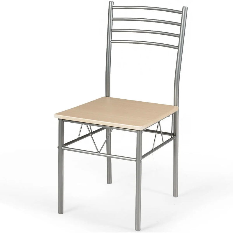 5 Pieces Dining Set Glass Table and 4 Chairs by DirectDeals