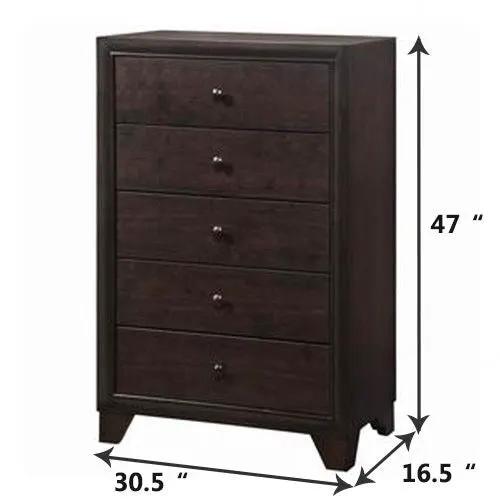 Home 5 Drawers Chest Dresser Storage Cabinet by DirectDeals