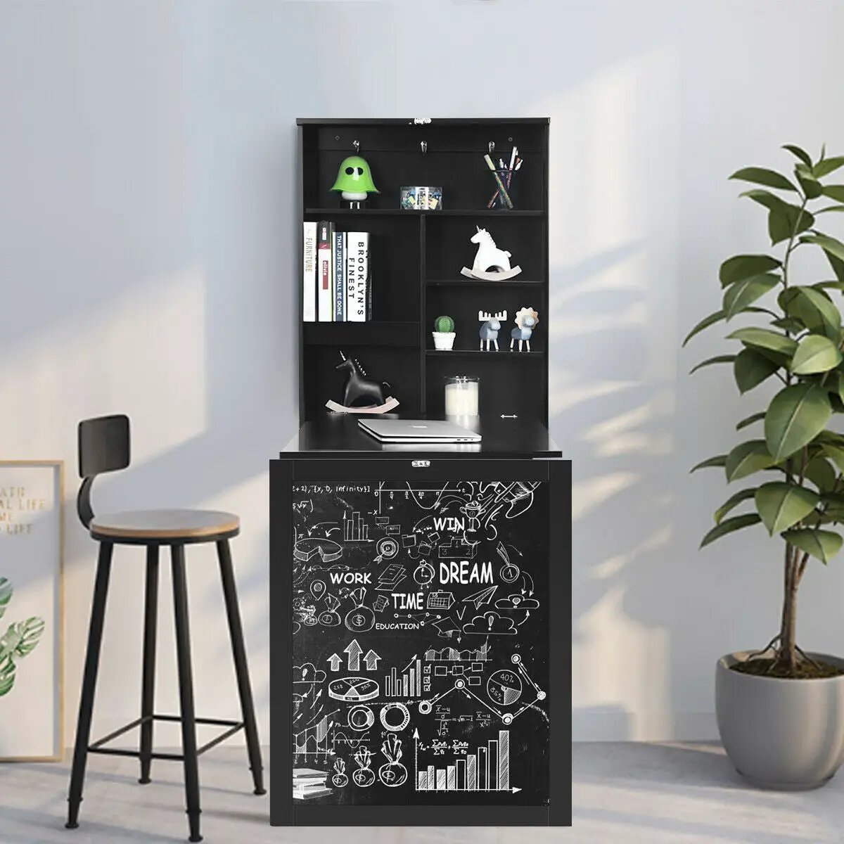 Convertible Wall Mounted Table with A Chalkboard, photo 4 of 32