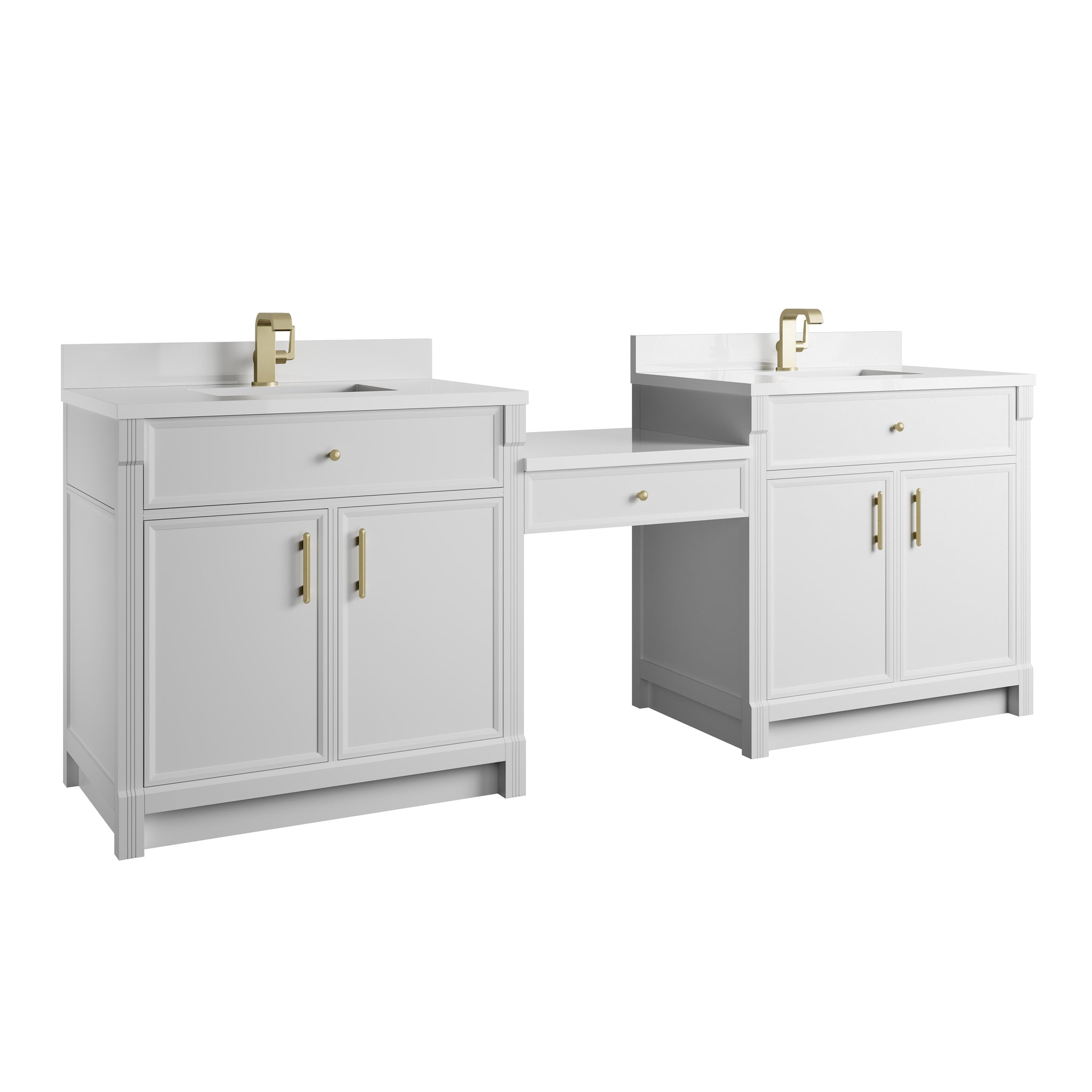 James Martin Bellshire 96" Single Bathroom Vanity, Bright White, view 7