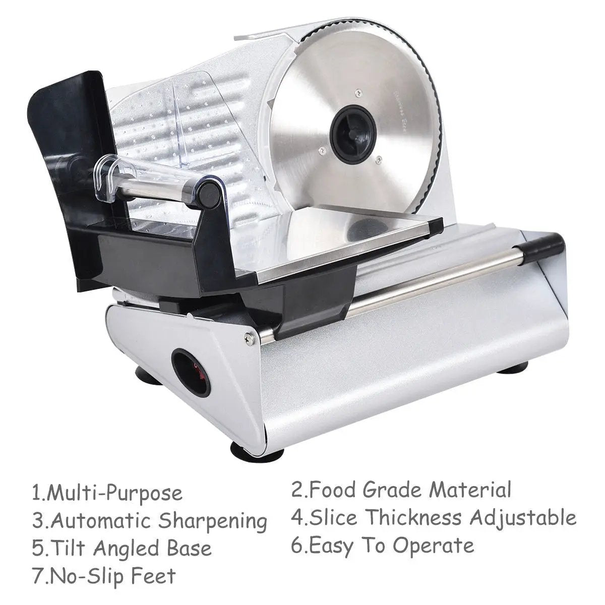 7.5 Inch Blade Electric Meat Slicer Cheese Deli Meat Food Cutter by DirectDeals