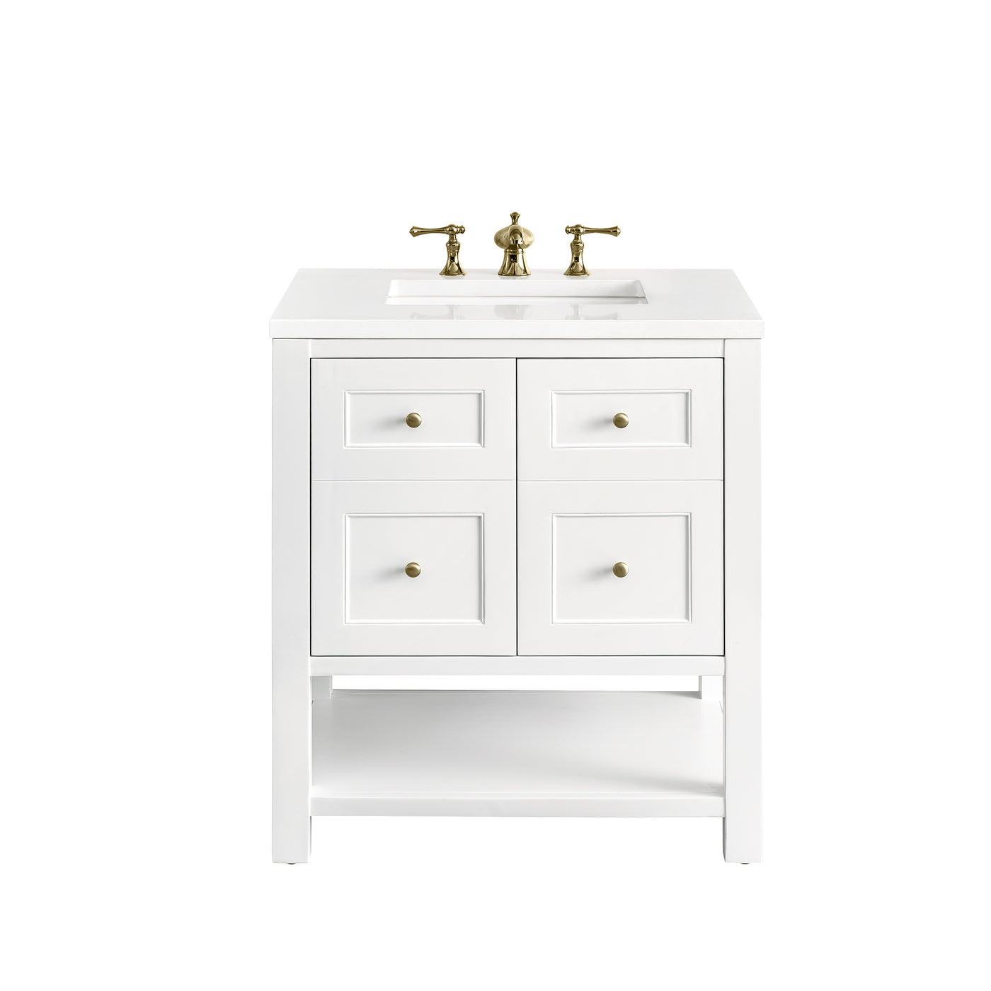 James Martin Breckenridge 30" Single Bathroom Vanity, Bright White, view 27