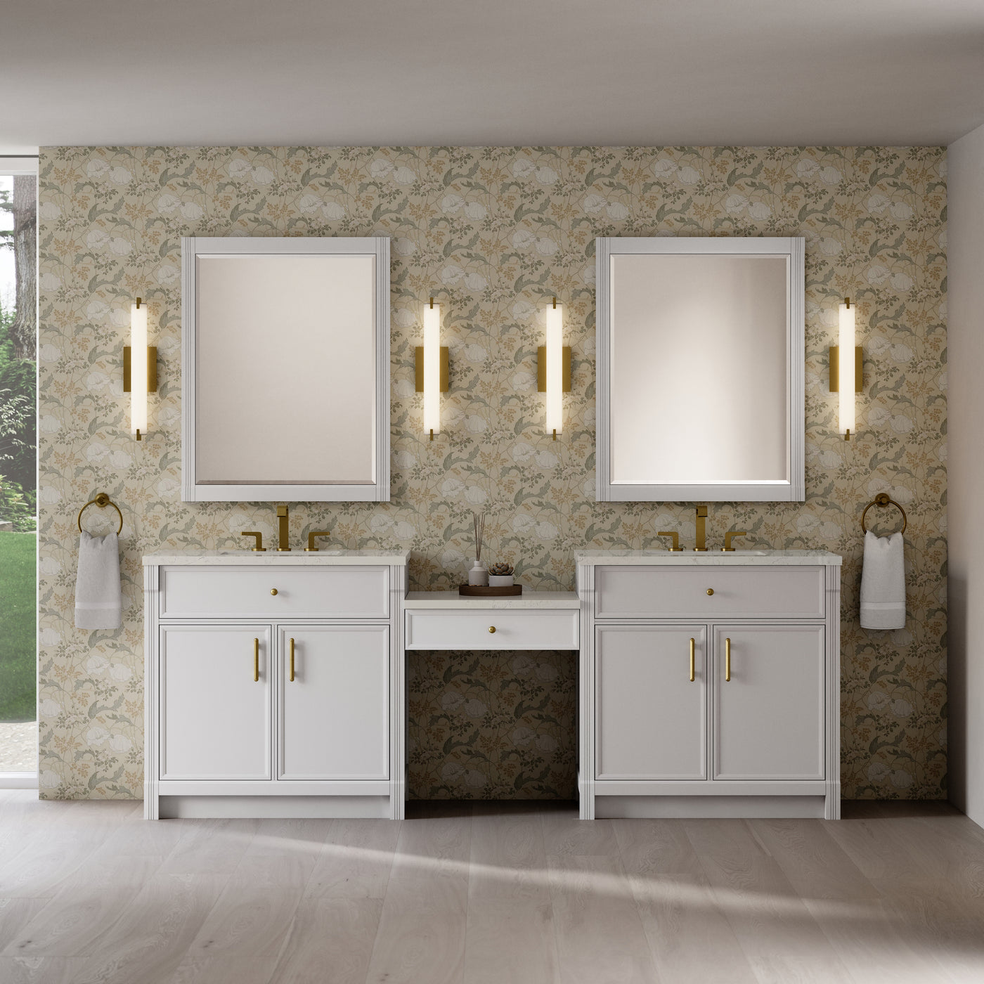 James Martin Bellshire 96" Double Bathroom Vanity, Bright White, view 37
