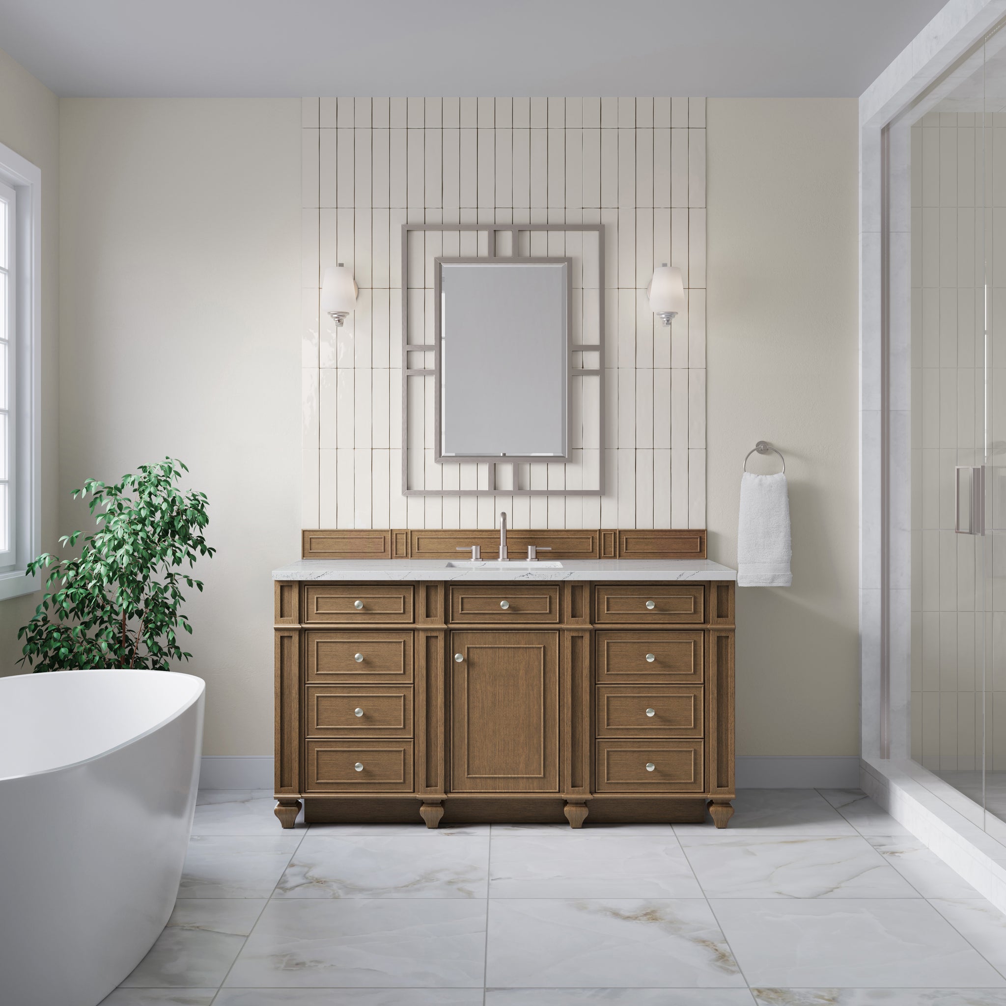 James Martin Bristol 60" Single Bathroom Vanity, Saddle Brown, view 28