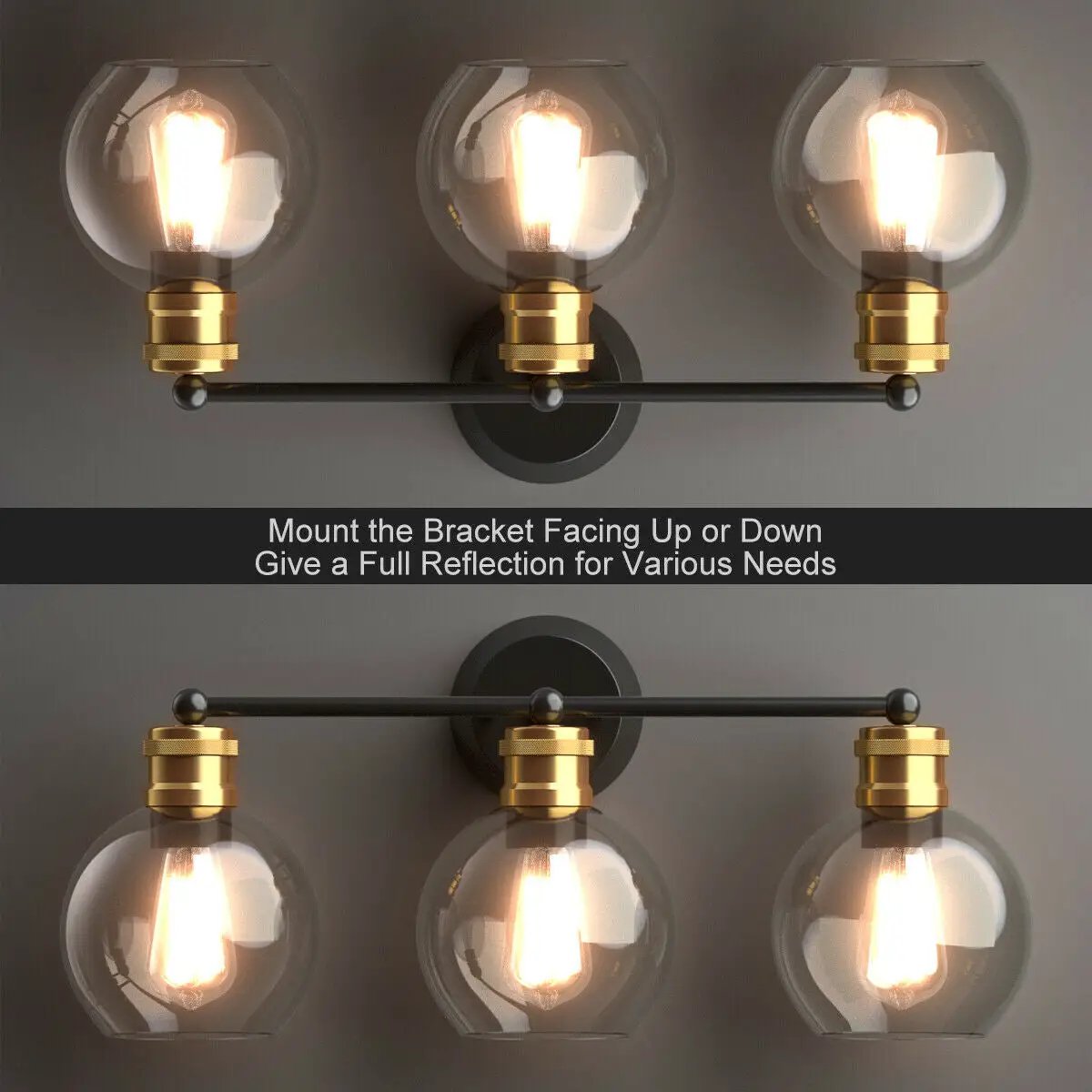 Modern 3-light Bubbled Glass Vanity Light by DirectDeals
