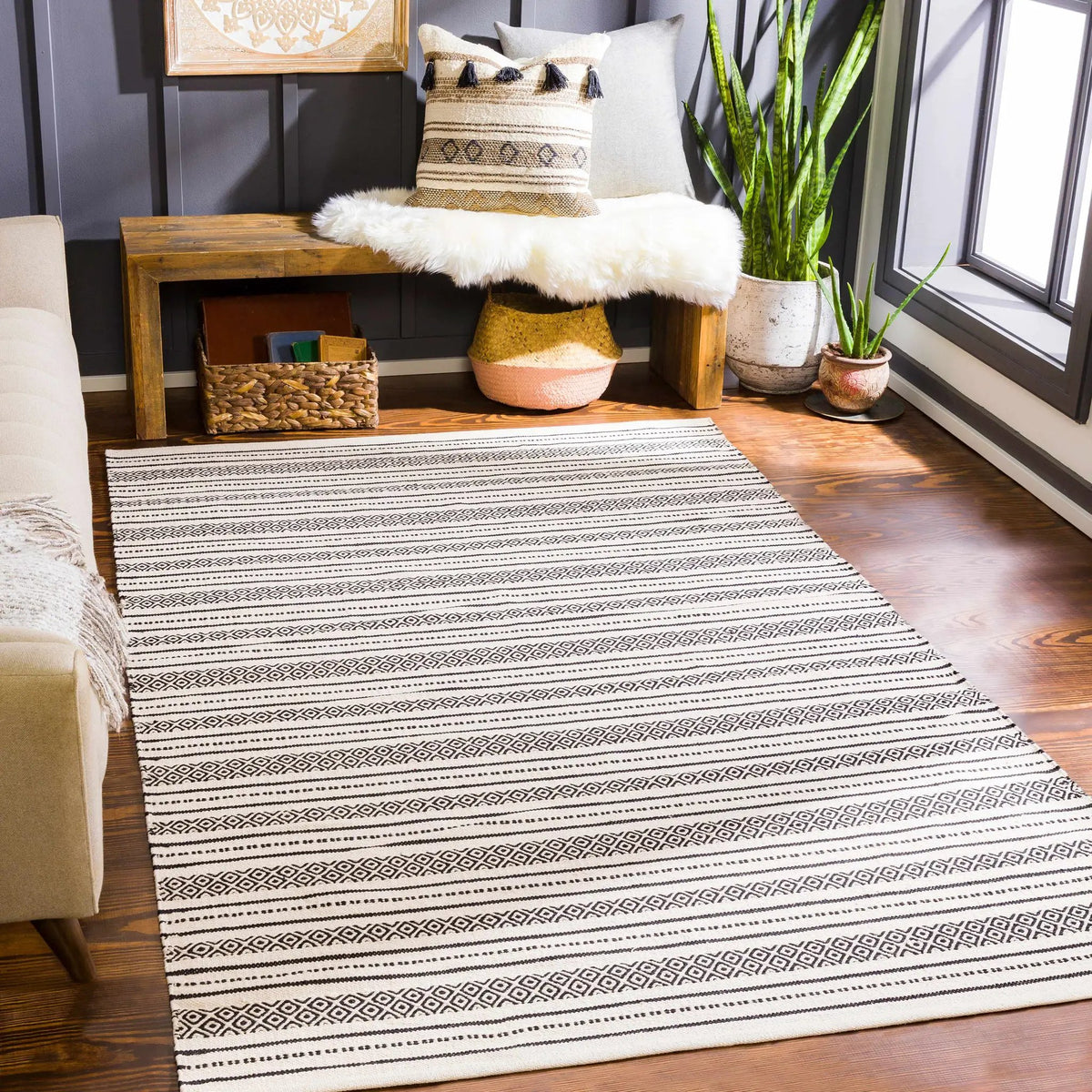 Hagnaya Area Carpet - Clearance, installed in a room