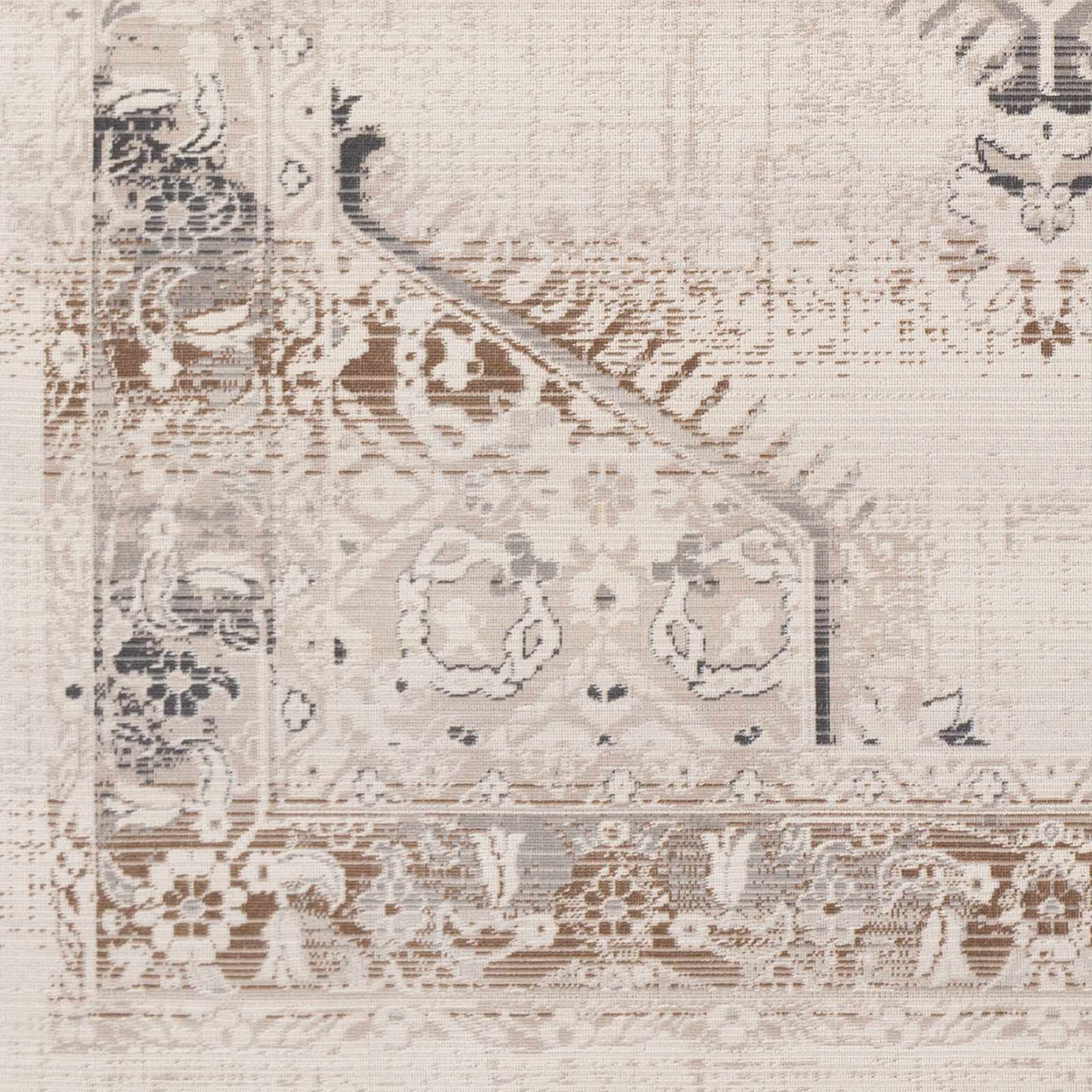 Hainesville White Medallion 10' Runner Rug - Clearance by Boutique Rugs