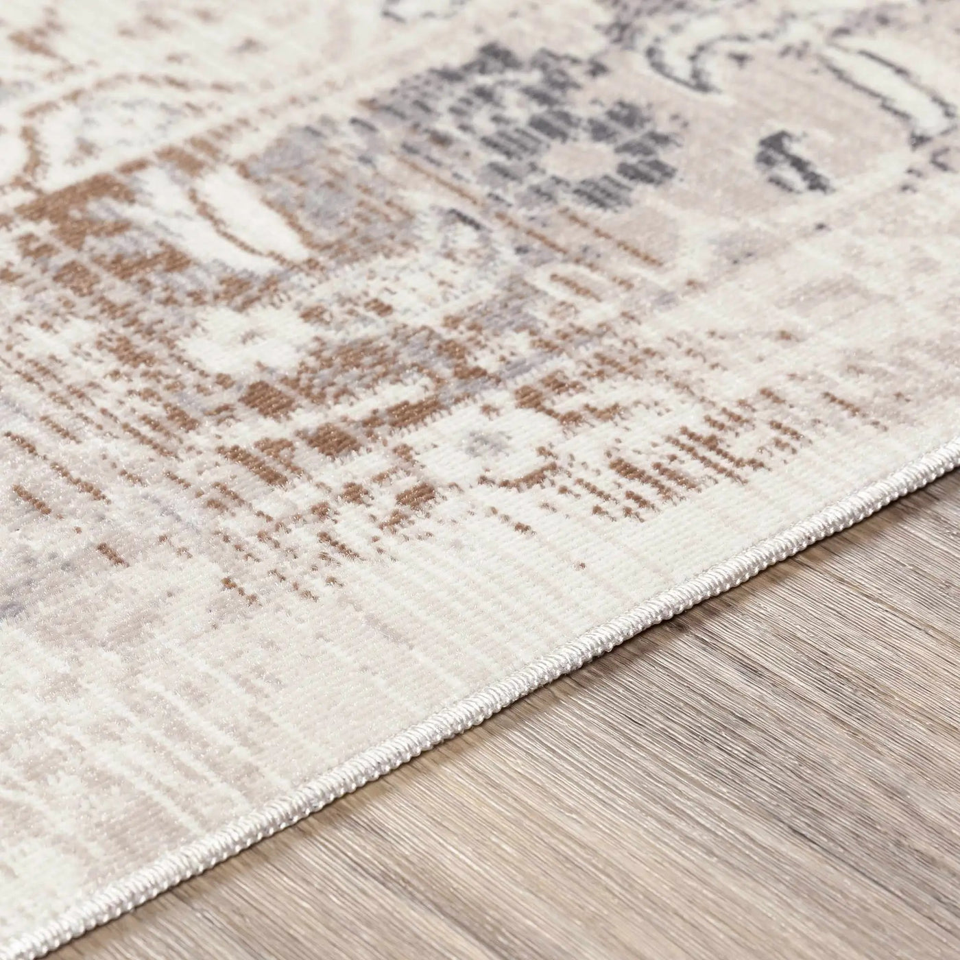 Hainesville White Medallion 10' Runner Rug - Clearance by Boutique Rugs