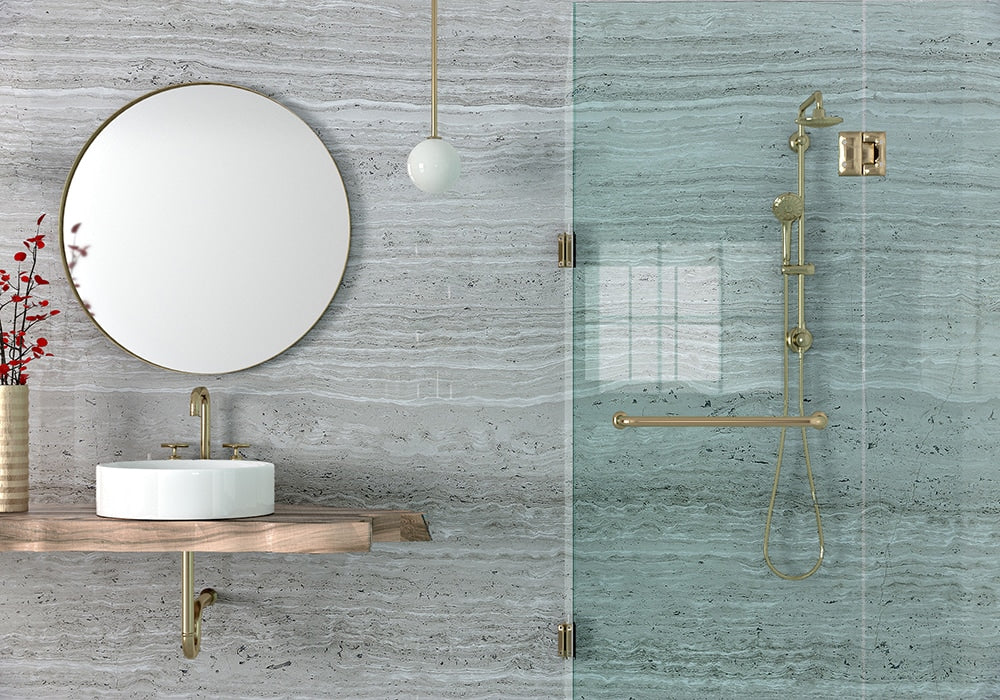 Haisa Light Polished Marble Slab Random 3/4 room scene 3