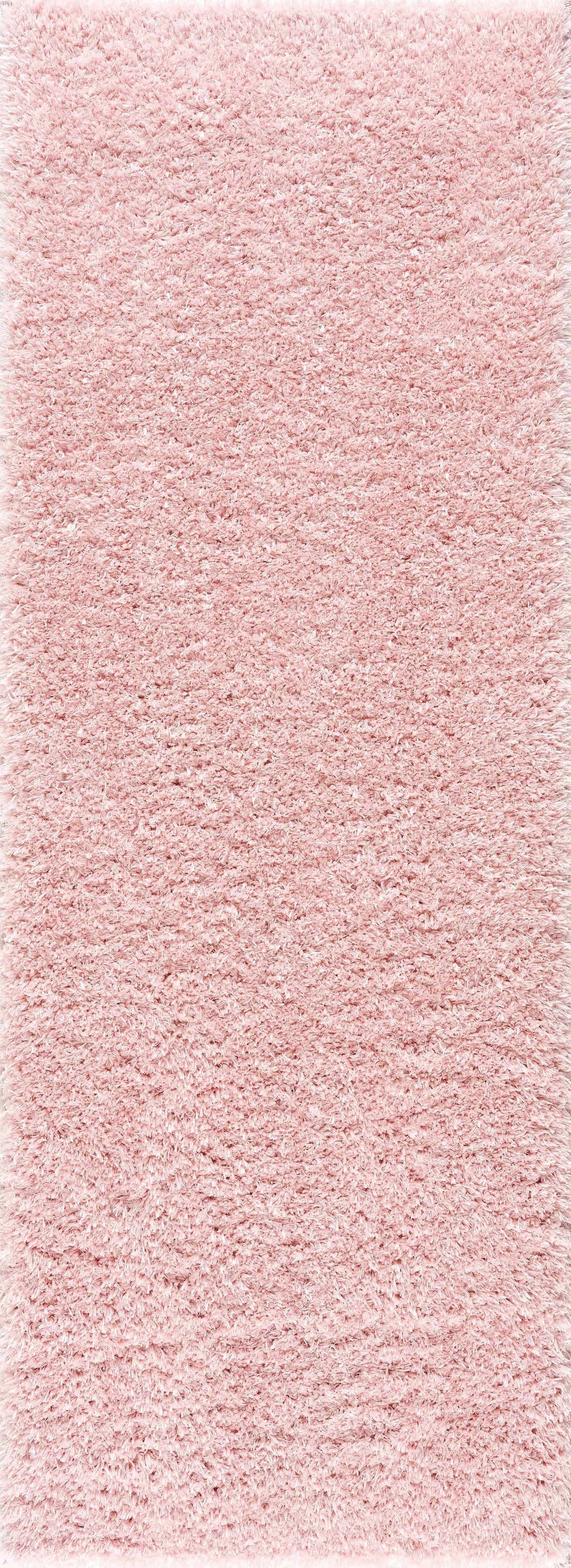 Faina Solid Pink Shag Washable Area Rug - Clearance, photo 6 of 19