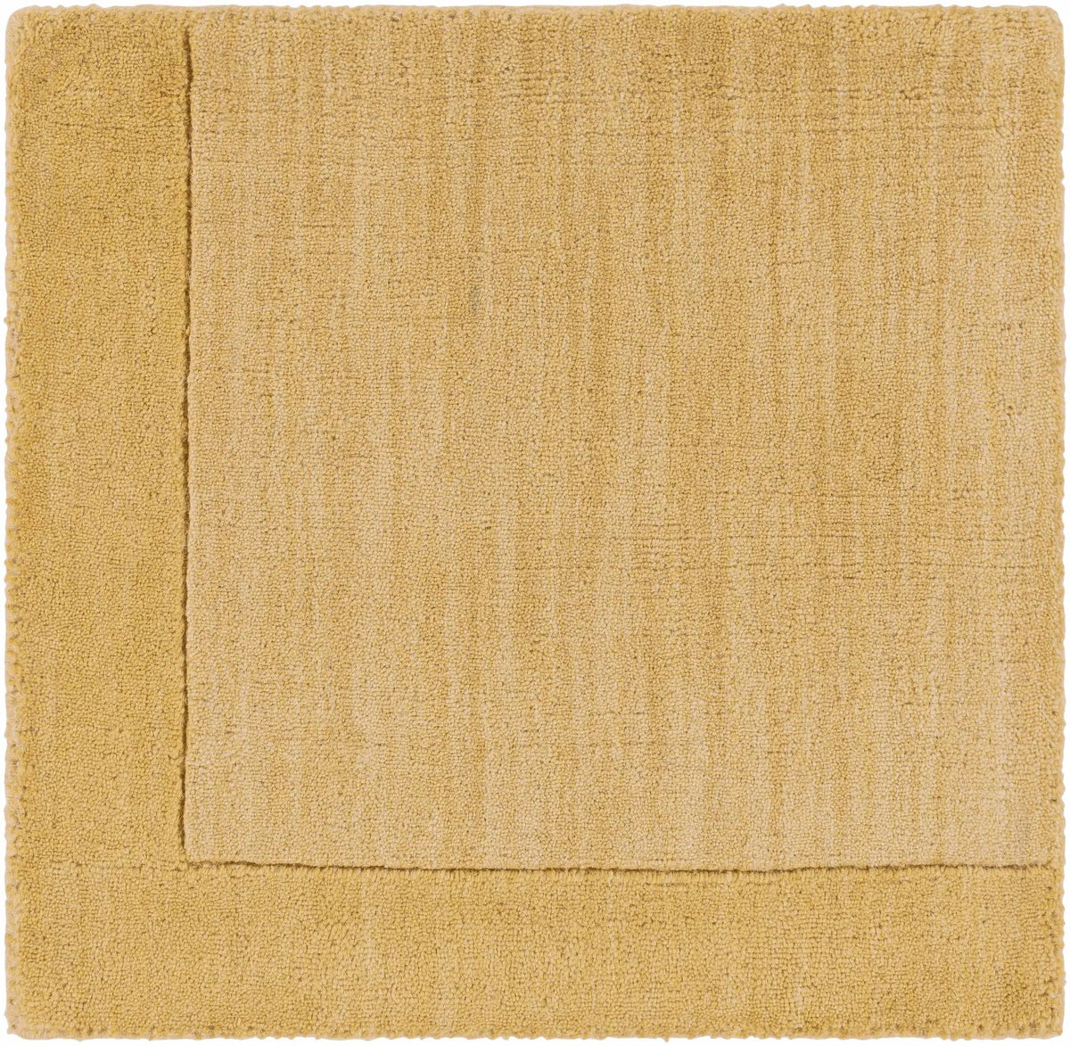 Bordered Solid Camel Yellow Wool Rug, photo 10 of 13