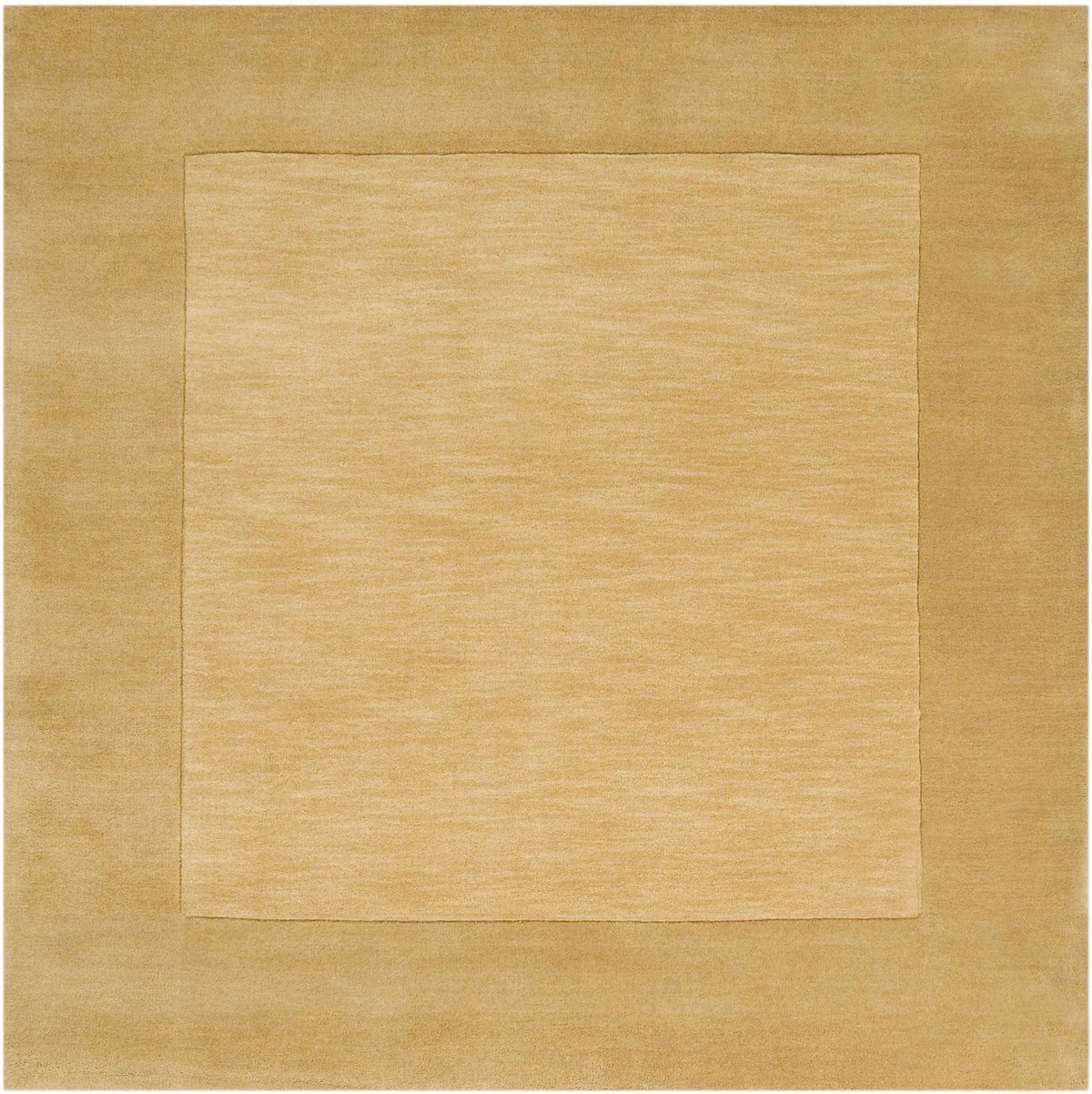 Bordered Solid Camel Yellow Wool Rug, photo 7 of 13
