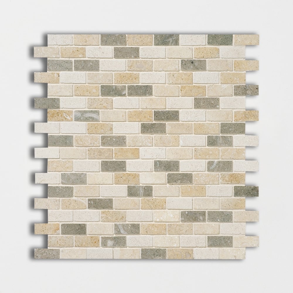 Hanalei Honed 5/8x1 1/2 Limestone Mosaics 12x12 Limestone Honed 12x12 Mosaics