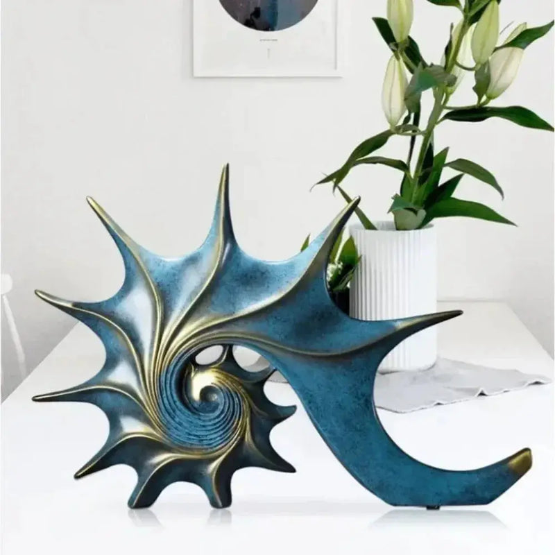 Hand-Carved Conch Shell Sculpture by House Of Avana