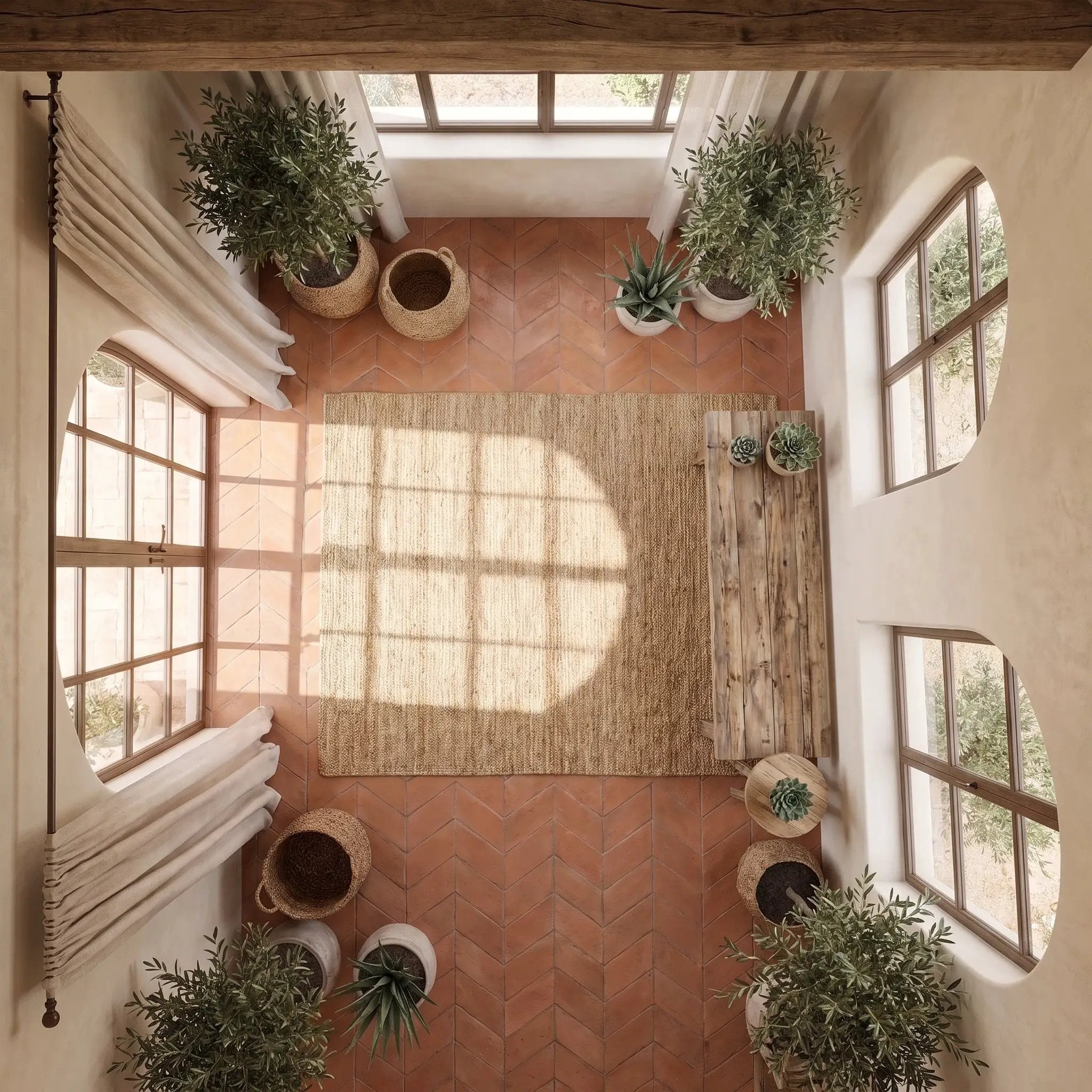 Hand Made Matte Chevron Terracotta Tiles 3x8 by Stonetiledepot