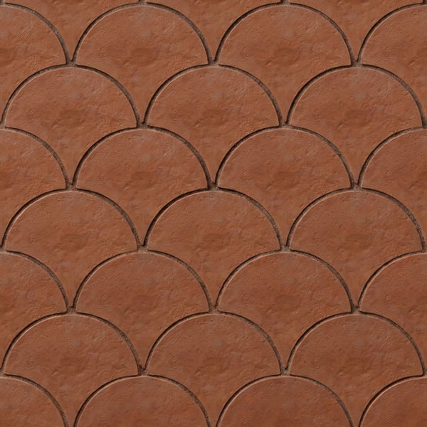 Hand Made Fan Terracotta Tiles 8