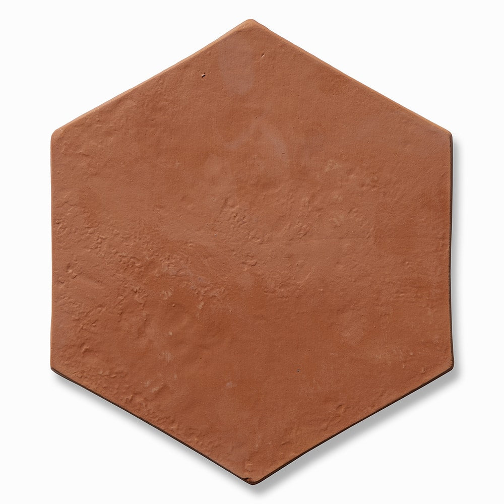Hand Made Matte Hexagon 8 Terracotta Tiles 8 Terracotta Matte 8x8 Tiles