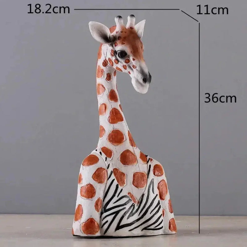 Elegant Giraffe Gentleman Sculpture Decorative Figurine by House Of Avana